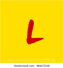 Alphabet & number / handwriting - vector