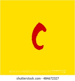 Alphabet & number / handwriting - vector