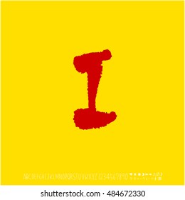 Alphabet & number / handwriting - vector