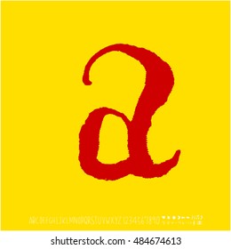 Alphabet & number / handwriting - vector
