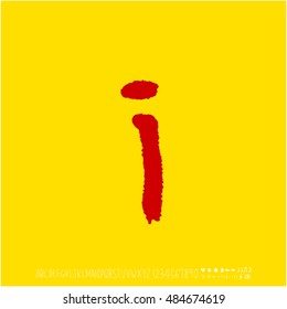 Alphabet & number / handwriting - vector