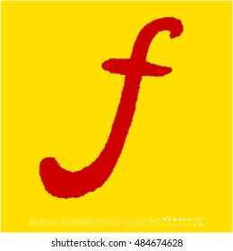 Alphabet & number / handwriting - vector