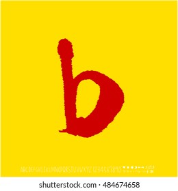 Alphabet & number / handwriting - vector