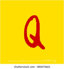 Alphabet & number / handwriting - vector