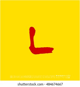 Alphabet & number / handwriting - vector