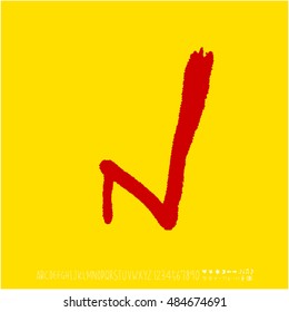 Alphabet & number / handwriting - vector