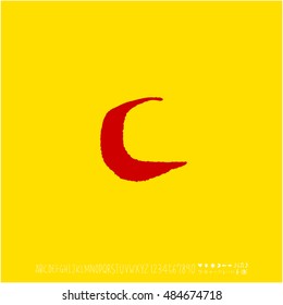 Alphabet & number / handwriting - vector