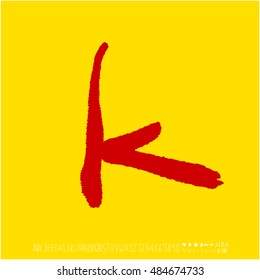 Alphabet & number / handwriting - vector