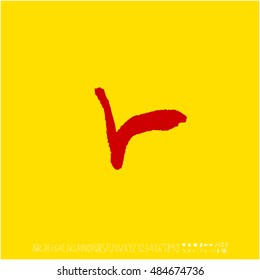 Alphabet & number / handwriting - vector