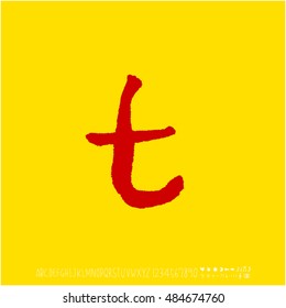 Alphabet & number / handwriting - vector