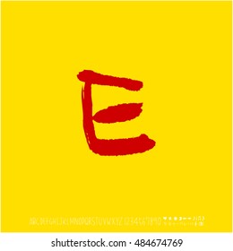 Alphabet & number / handwriting - vector