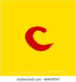 Alphabet & number / handwriting - vector