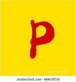 Alphabet & number / handwriting - vector