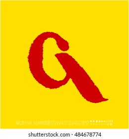 Alphabet & number / handwriting - vector