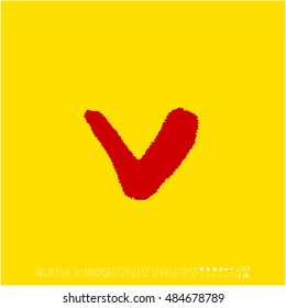 Alphabet & number / handwriting - vector