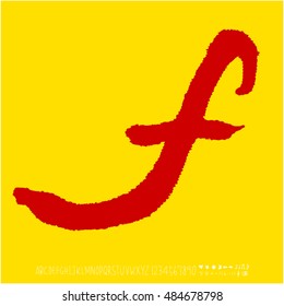 Alphabet & number / handwriting - vector