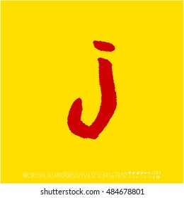 Alphabet & number / handwriting - vector
