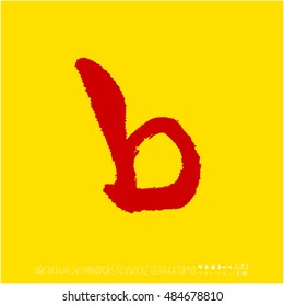 Alphabet & number / handwriting - vector
