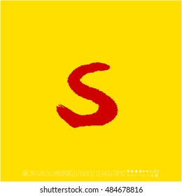Alphabet & number / handwriting - vector