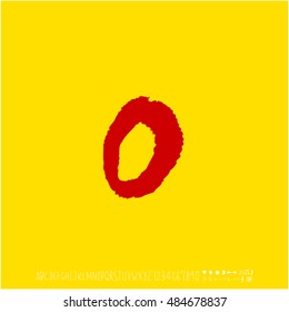 Alphabet & number / handwriting - vector