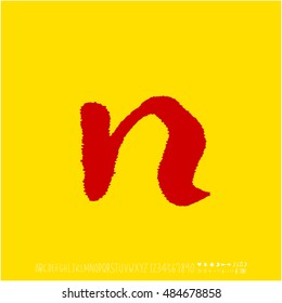 Alphabet & number / handwriting - vector