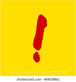 Alphabet & number / handwriting - vector