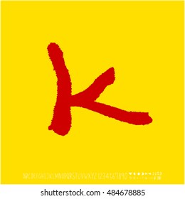 Alphabet & number / handwriting - vector