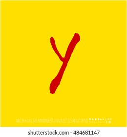 Alphabet & number / handwriting - vector