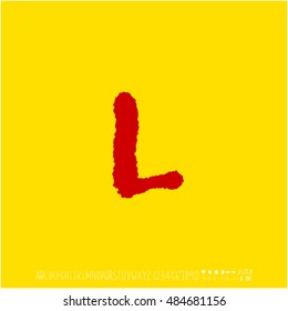Alphabet & number / handwriting - vector