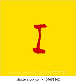 Alphabet & number / handwriting - vector