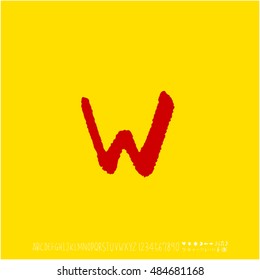 Alphabet & number / handwriting - vector