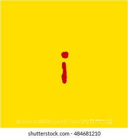 Alphabet & number / handwriting - vector
