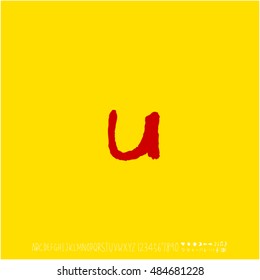 Alphabet & number / handwriting - vector