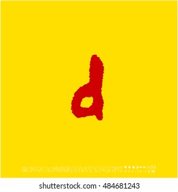 Alphabet & number / handwriting - vector
