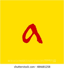 Alphabet & number / handwriting - vector