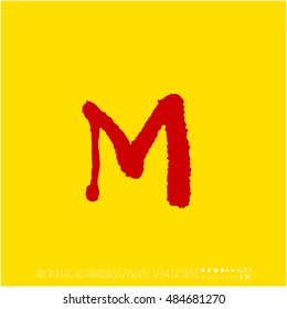 Alphabet & number / handwriting - vector