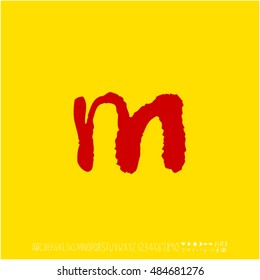 Alphabet & number / handwriting - vector