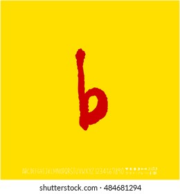Alphabet & number / handwriting - vector