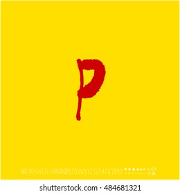 Alphabet & number / handwriting - vector