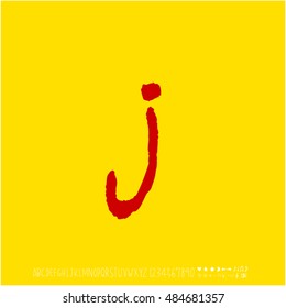 Alphabet & number / handwriting - vector