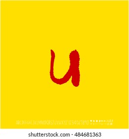 Alphabet & number / handwriting - vector