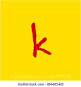Alphabet & number / handwriting - vector