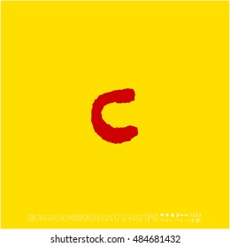 Alphabet & number / handwriting - vector