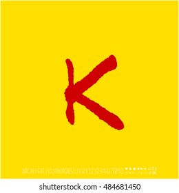 Alphabet & number / handwriting - vector