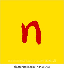 Alphabet & number / handwriting - vector