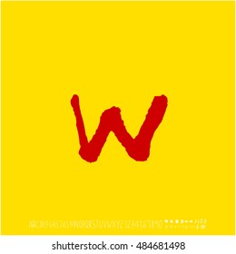 Alphabet & number / handwriting - vector