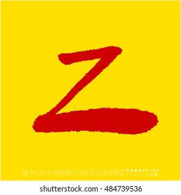 Alphabet & number / handwriting - vector