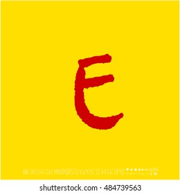 Alphabet & number / handwriting - vector
