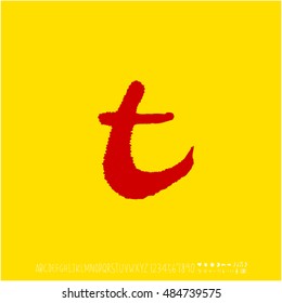 Alphabet & number / handwriting - vector