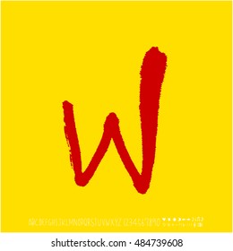 Alphabet & number / handwriting - vector